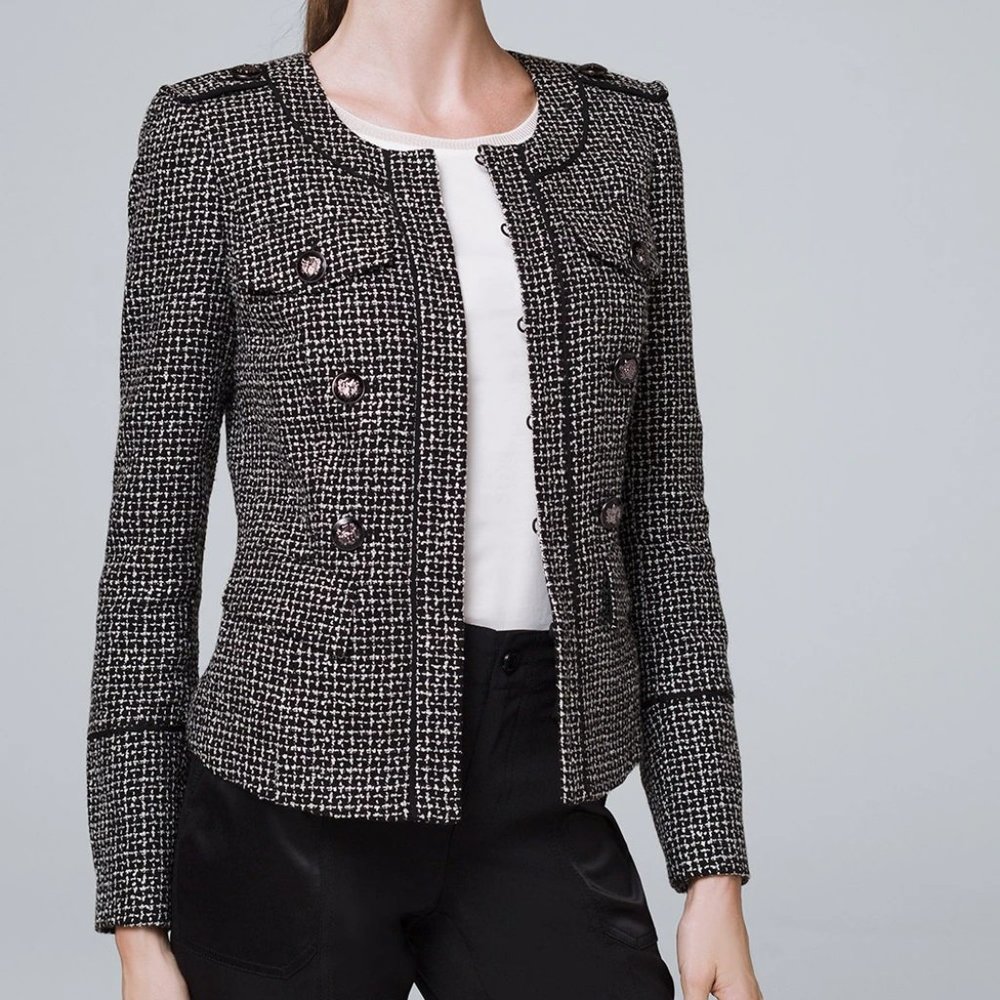 NWT WHBM Tweed Moto Jacket 0P